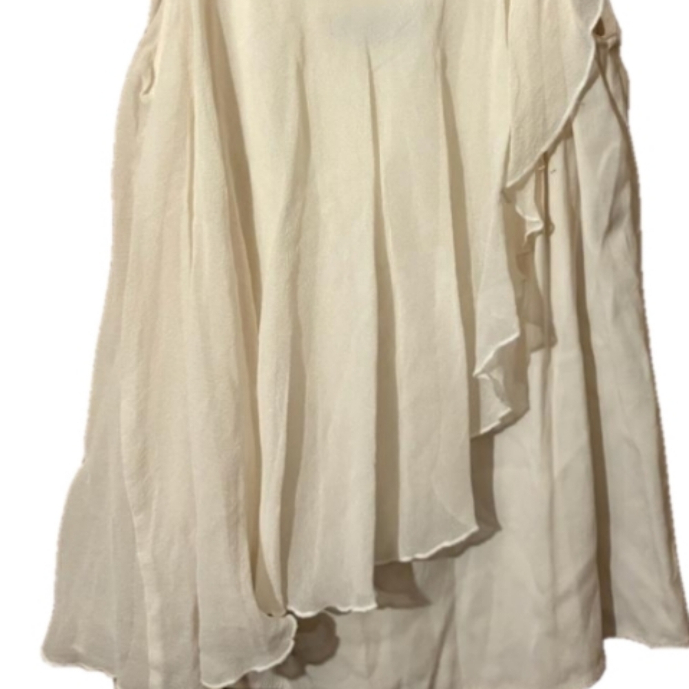 Alice + Olivia Chic Cream Sleeveless Silk Blouse Size Small - Picture 2 of 6